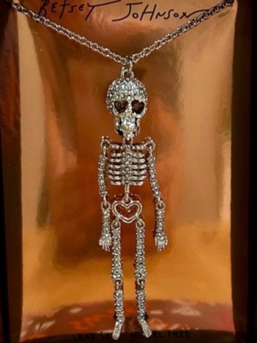 Betsey Johnson Skeleton Necklace And Pendant - Picture 3 of 10